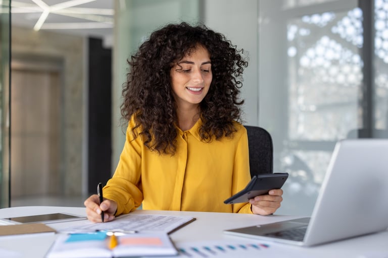 Accountant reviewing documents with commercial lease solicitors for accountants providing legal advice